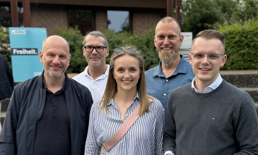 MdEP Niclas Herbst, MdL Birte Glißmann, Kreistagsmitglied Justus Schmitt